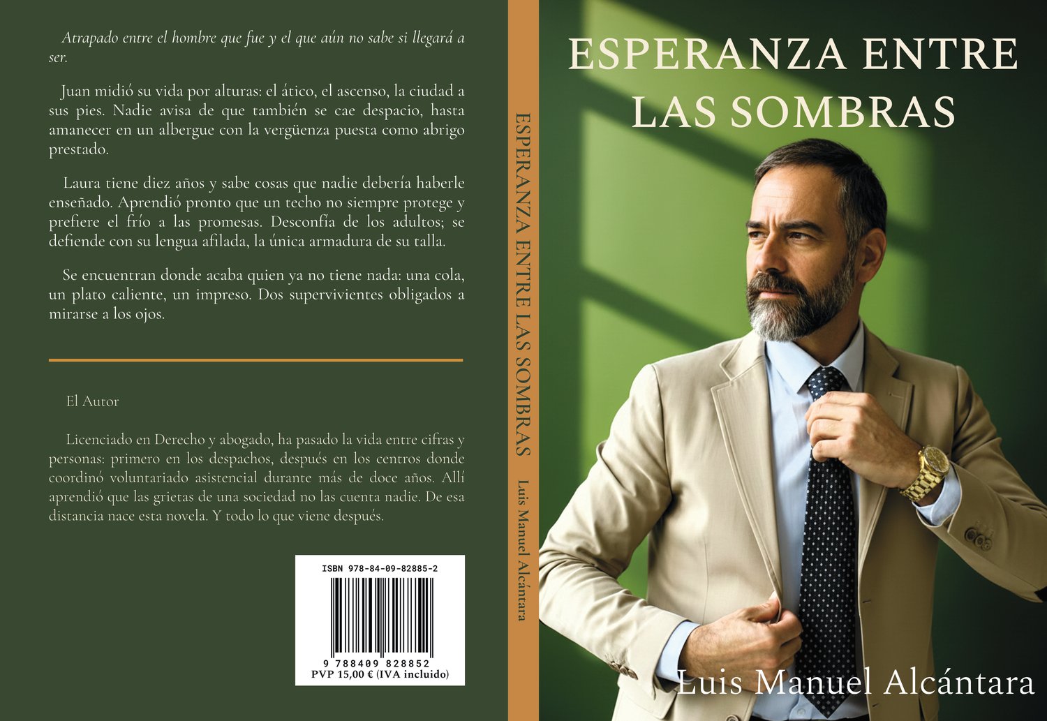 Cubierta de la novela Esperanza entre las sombras, de Luis Manuel Alcántara